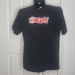 Skin Industries Black T-Shirt Early 00s Large